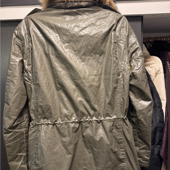 SAM. NYC fox and rabbit fur lined coat hooded parka with removable Vest M - Picture 2 of 15